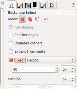 Rectangle Select Options