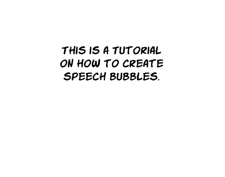 Drawing speech bubble path