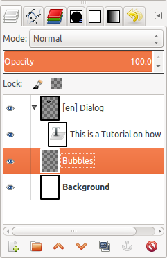 Speech bubble layers